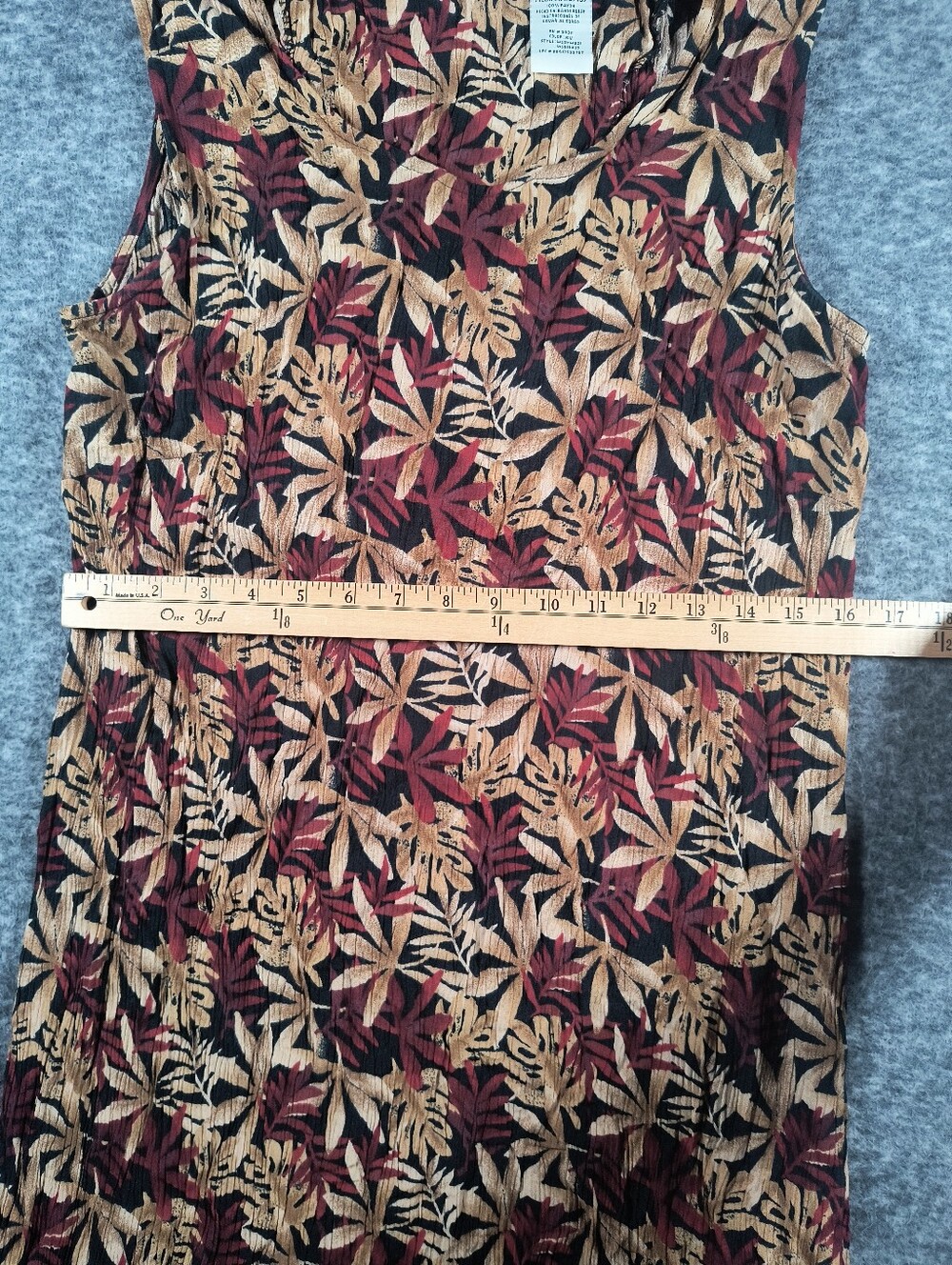 🔥Bundle 2 For $7🔥 Vintage white stag crinkle rayon midi dress, women's medium - Picture 8 of 13